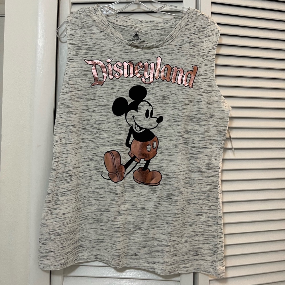 Gray Heather / Rose Gold Disneyland Tank Top Multiple Sizes